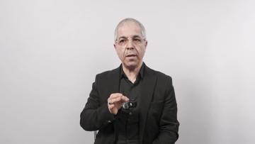 Image of Professor Boukara during his videocast interview. Done by DEX.